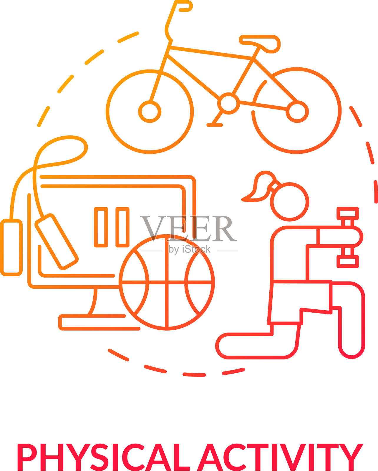 身体活动概念图标插画图片素材