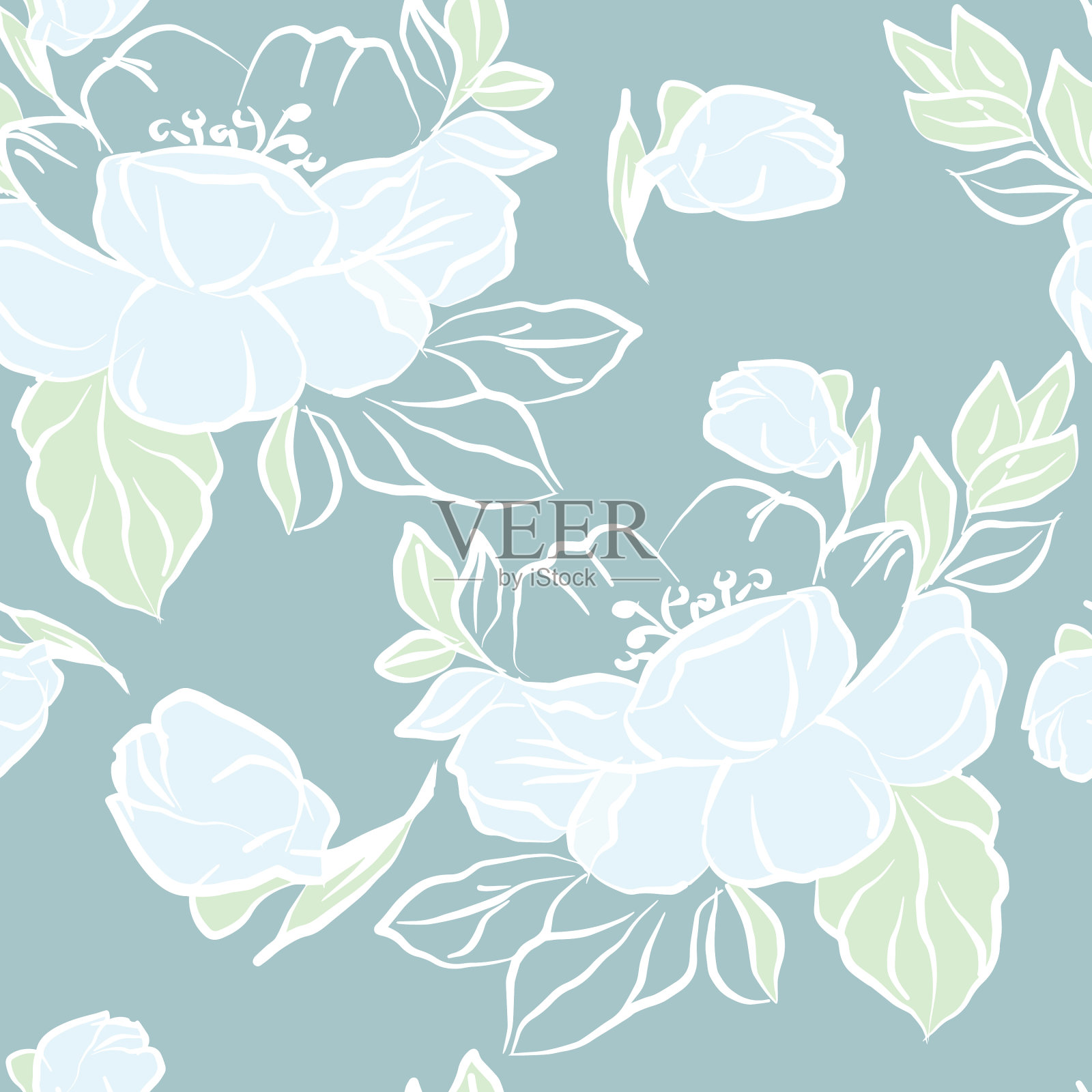 用于设计的装饰性花卉插画图片素材