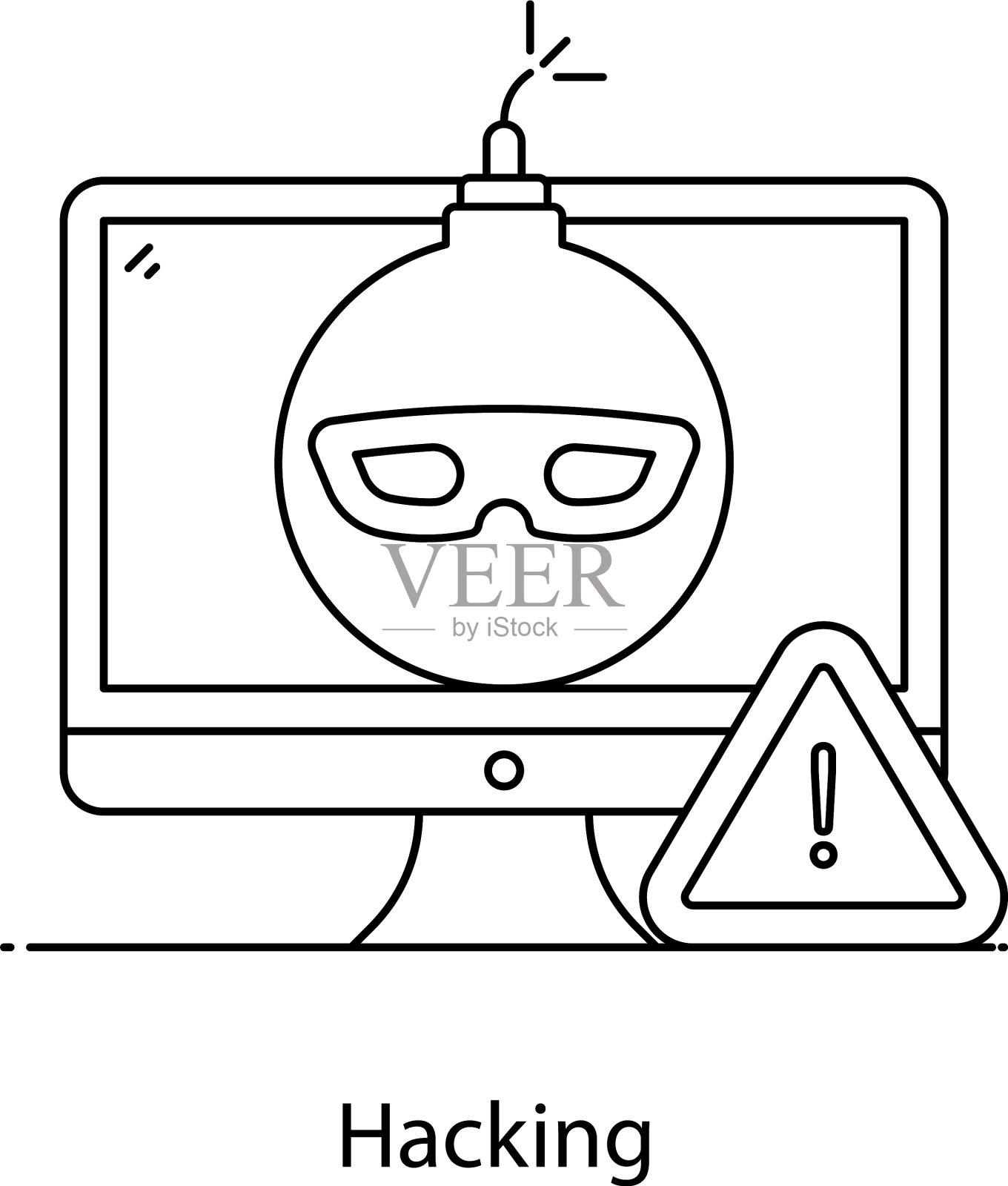 黑客插画图片素材