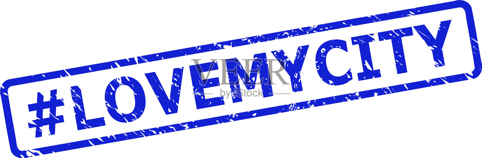 Hashtag lovemycity水印与不洁纹理插画图片素材