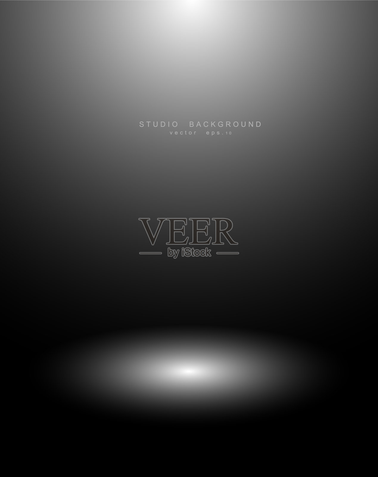 空旷的黑色渐变工作室房间背景插画图片素材