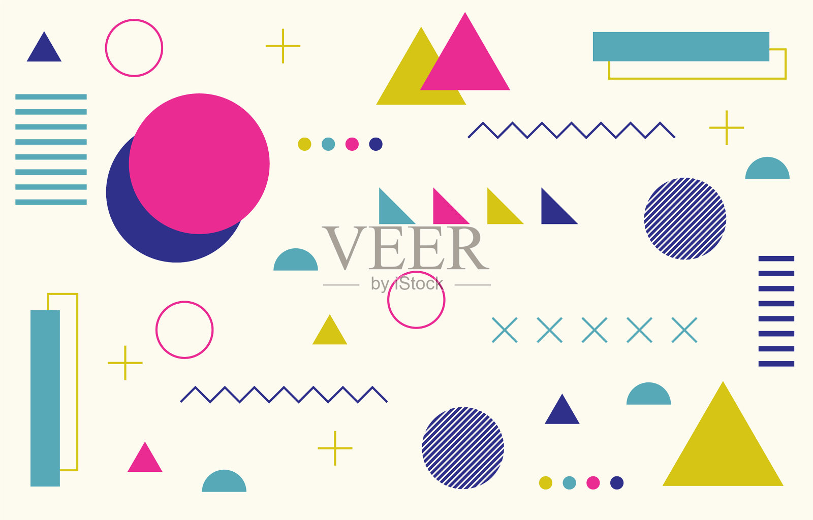 收藏现代几何形状插画图片素材