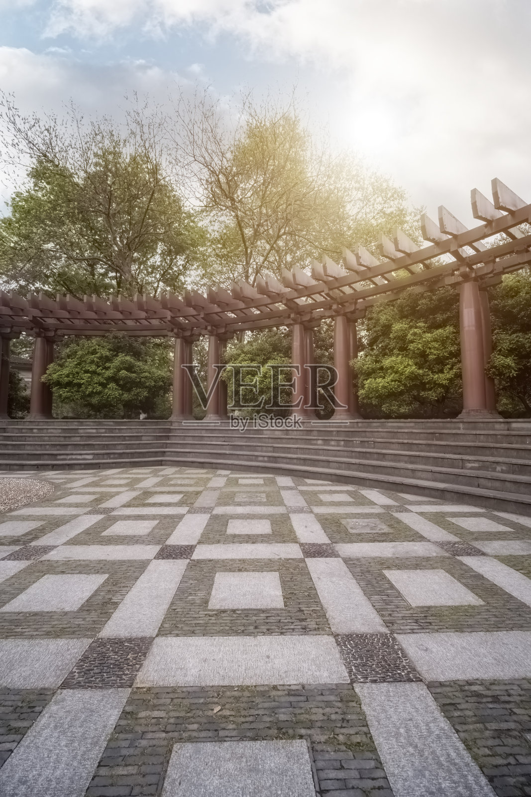 中国杭州西湖边的罗马广场照片摄影图片