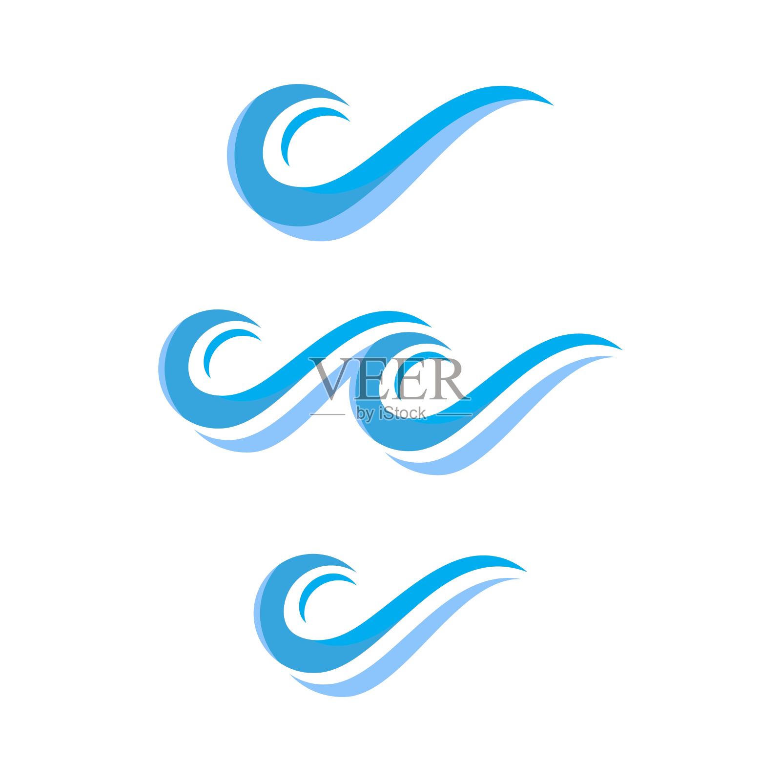 水波图标矢量设计图标素材