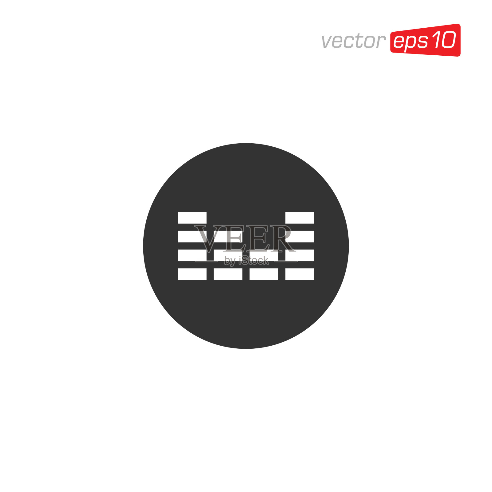 均衡器声音图标设计矢量插画图片素材