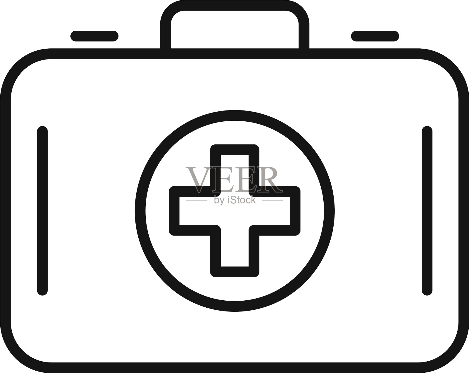 医用提箱图标轮廓风格图标素材