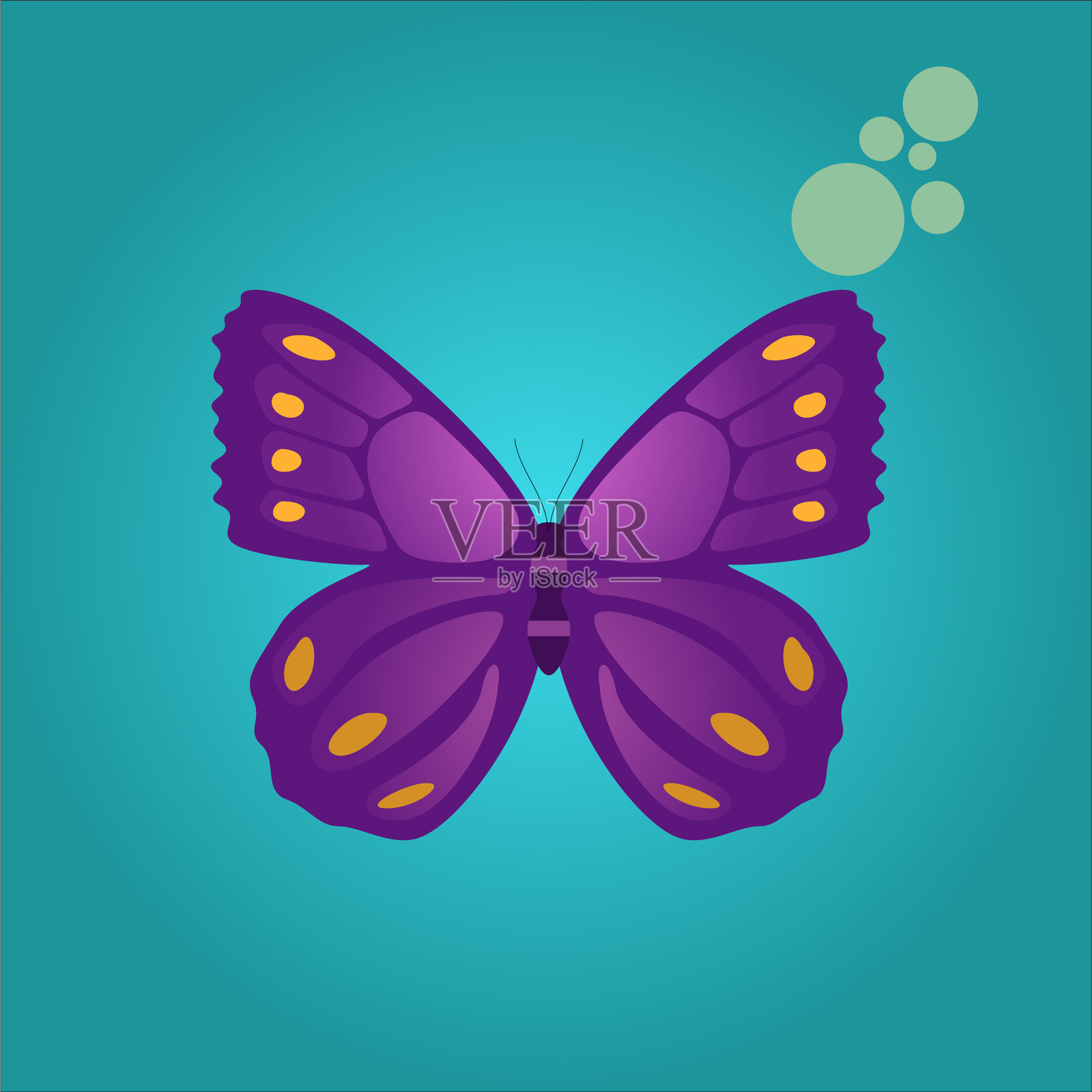 手绘蝴蝶花蝴蝶蛾插画图片素材