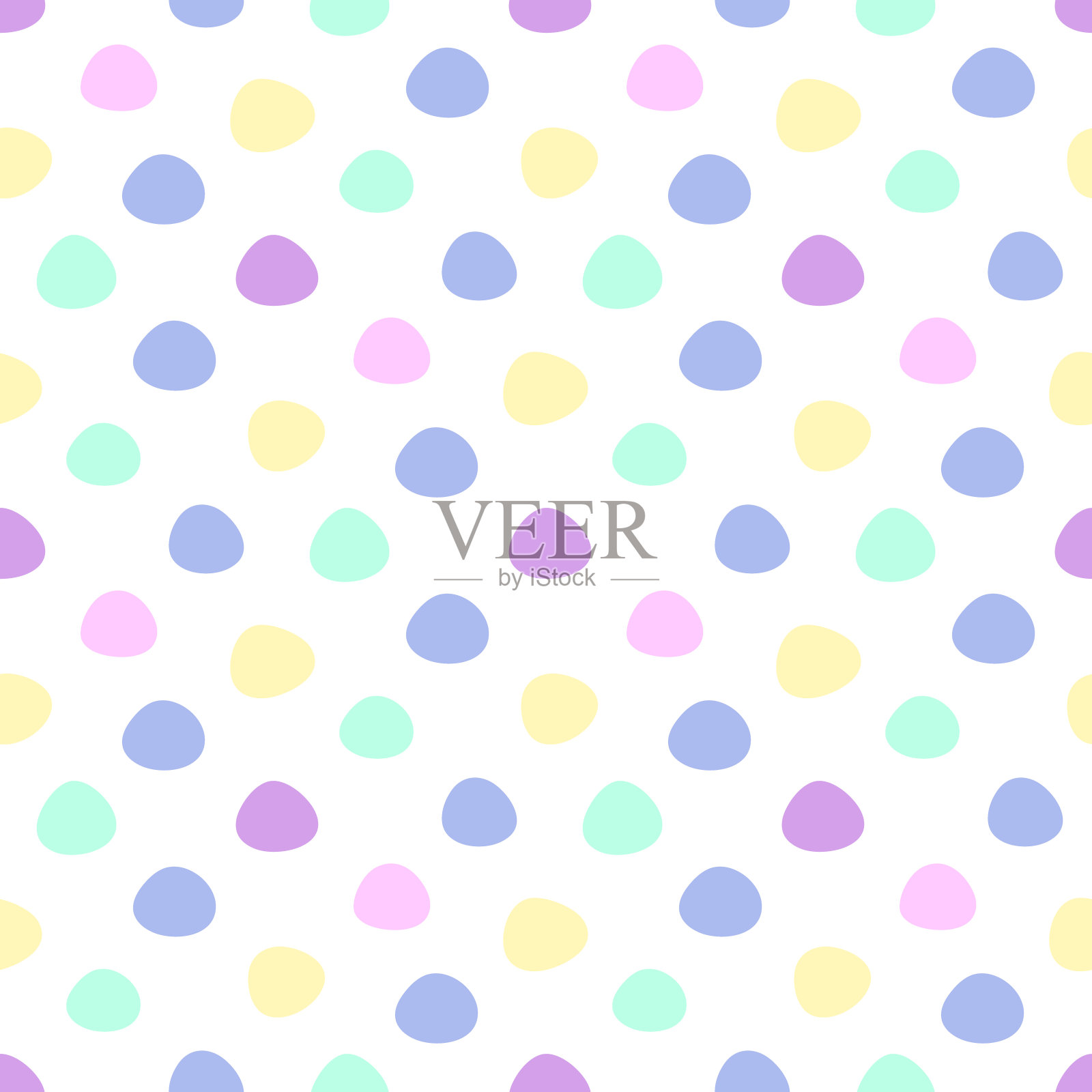 可爱抽象图案的简单手绘元素圈。插画图片素材