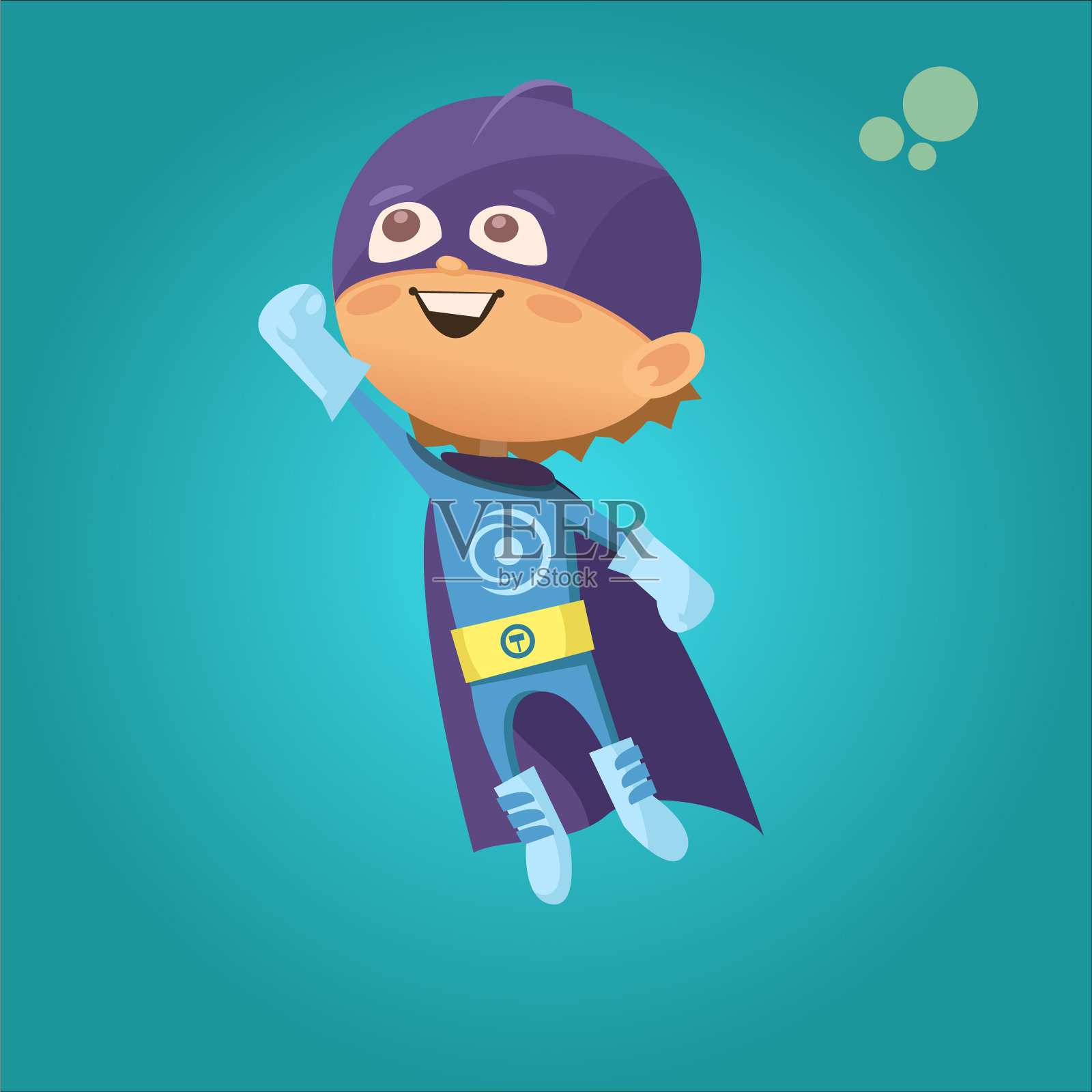 超级英雄儿童有趣的插图插画图片素材