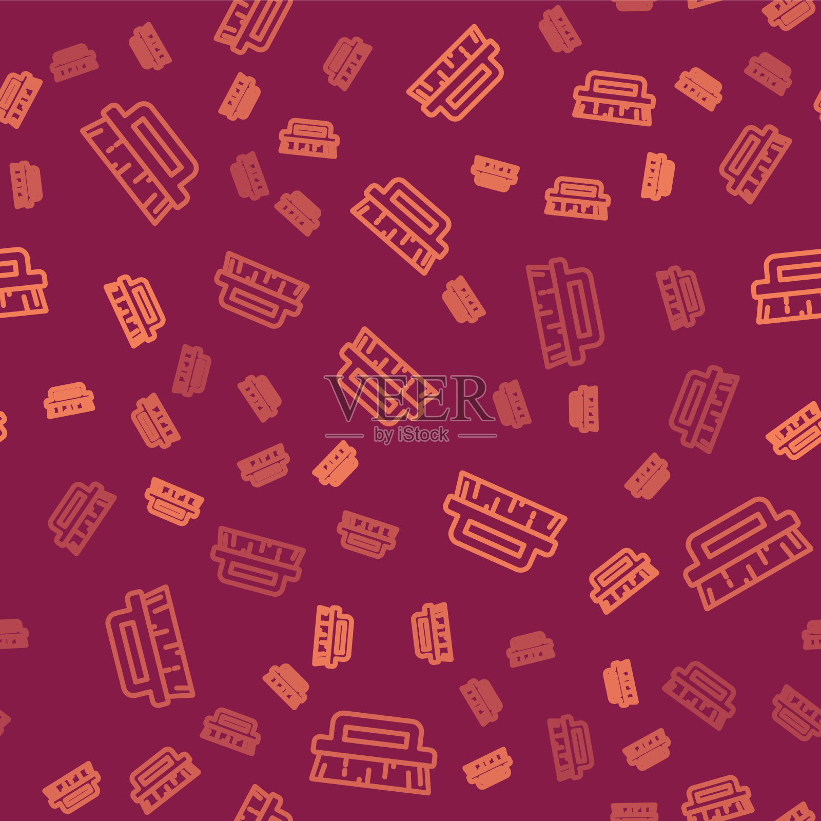 棕色线刷清洗图标隔离插画图片素材