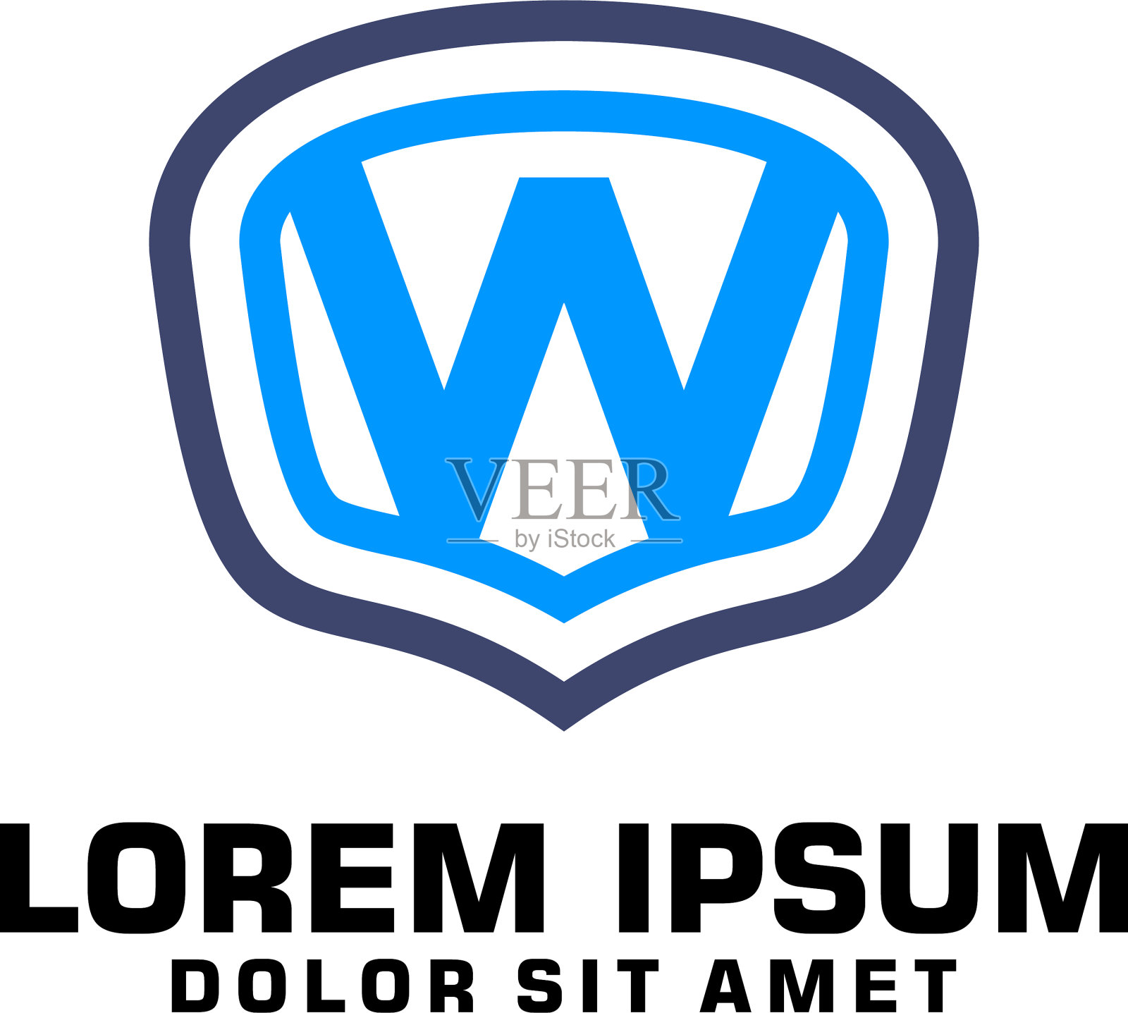 字母w标志插画图片素材