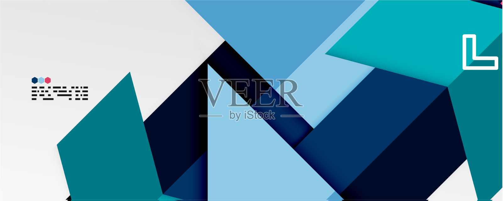 闪闪发光的三角形和几何形状插画图片素材