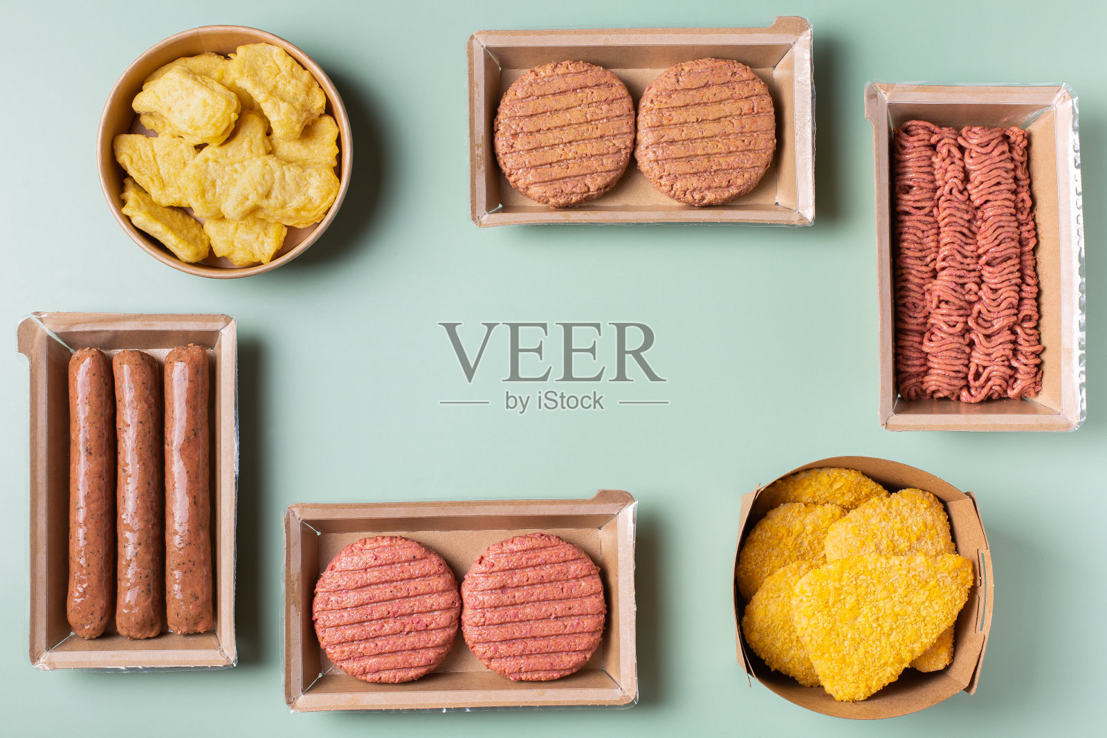 多种植物为主的肉类，减少食品碳足迹照片摄影图片