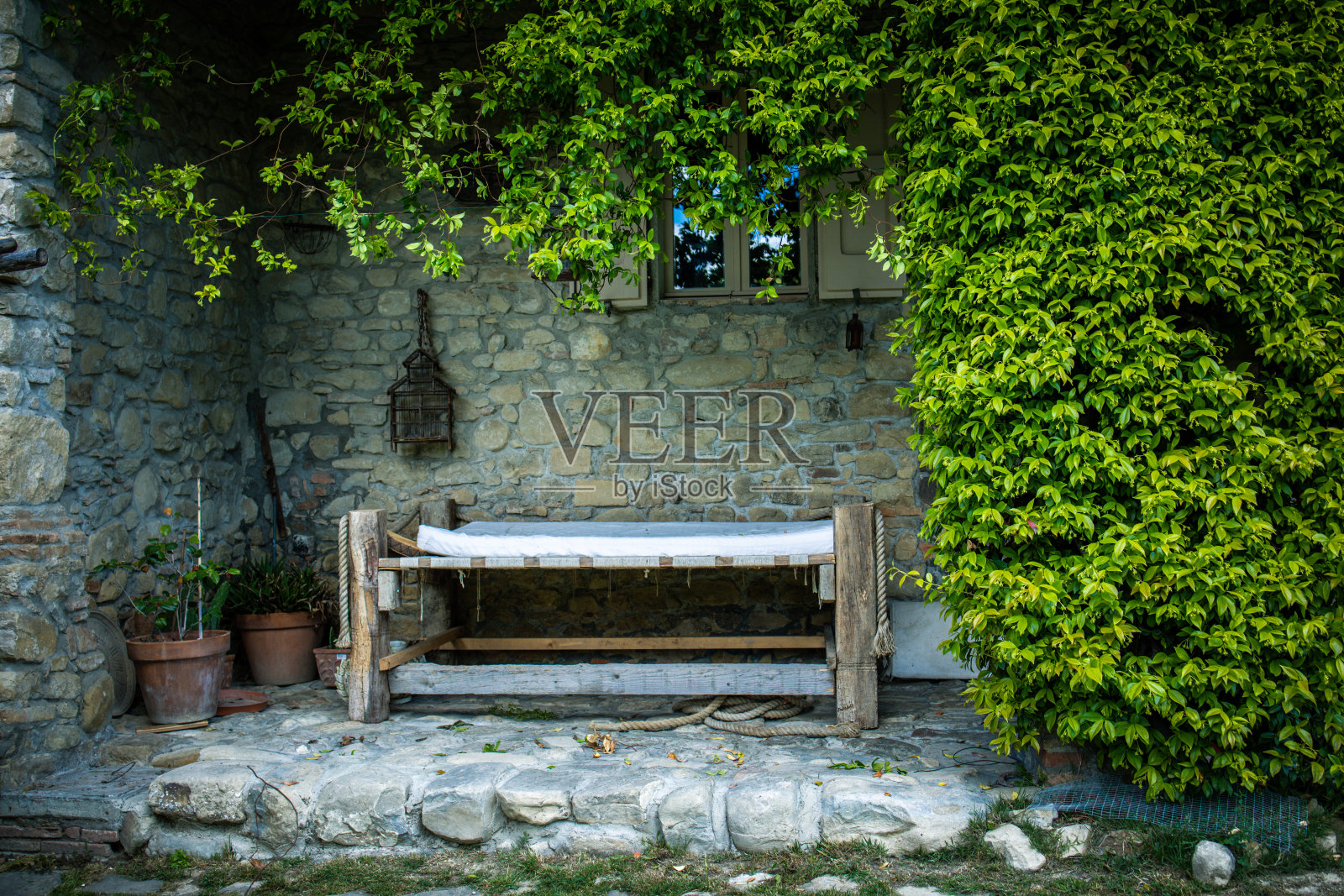 意大利乡村别墅的细节照片摄影图片