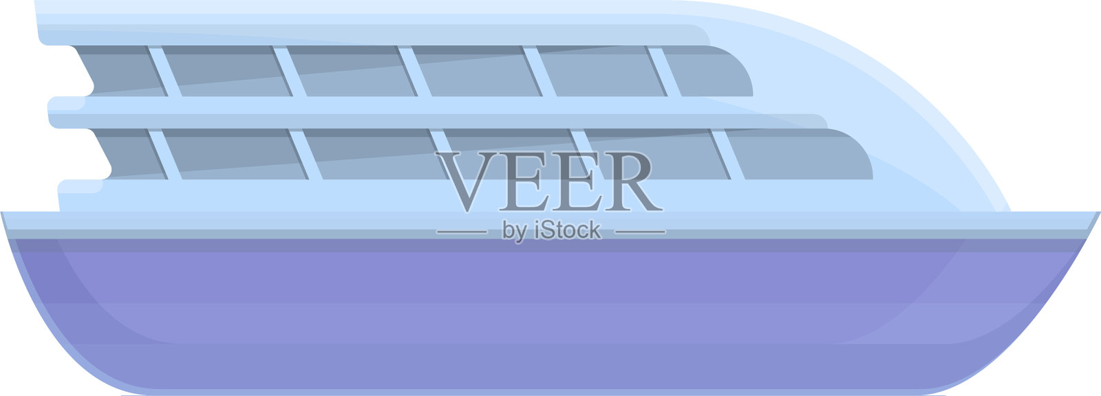 河轮渡图标卡通风格设计元素图片