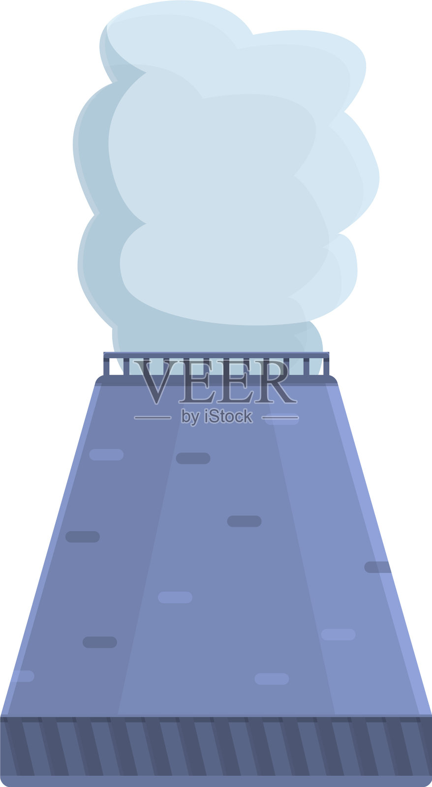 生态烟囱图标卡通风格设计元素图片