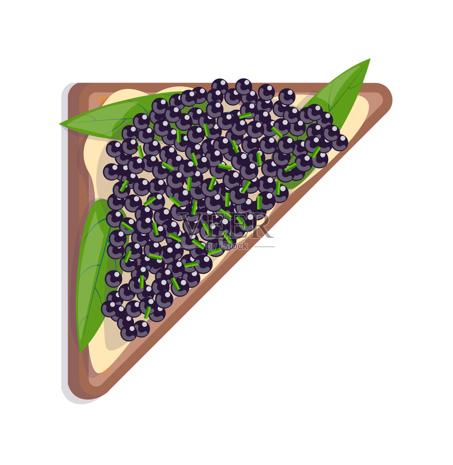 三明治与醋栗孤立在白色背景设计元素图片