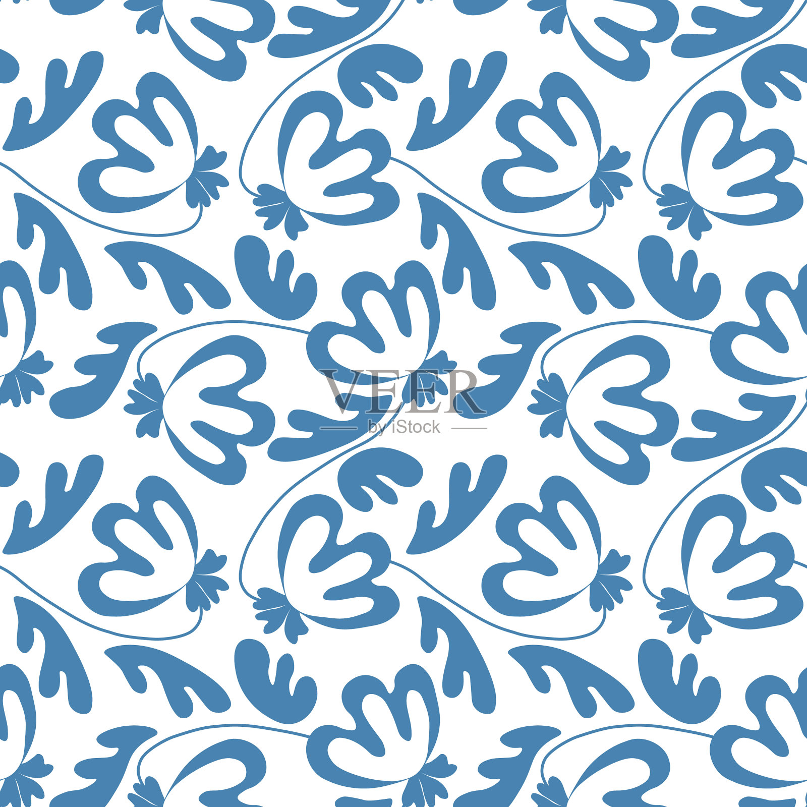 以传统民俗为基础的无缝花卉图案插画图片素材