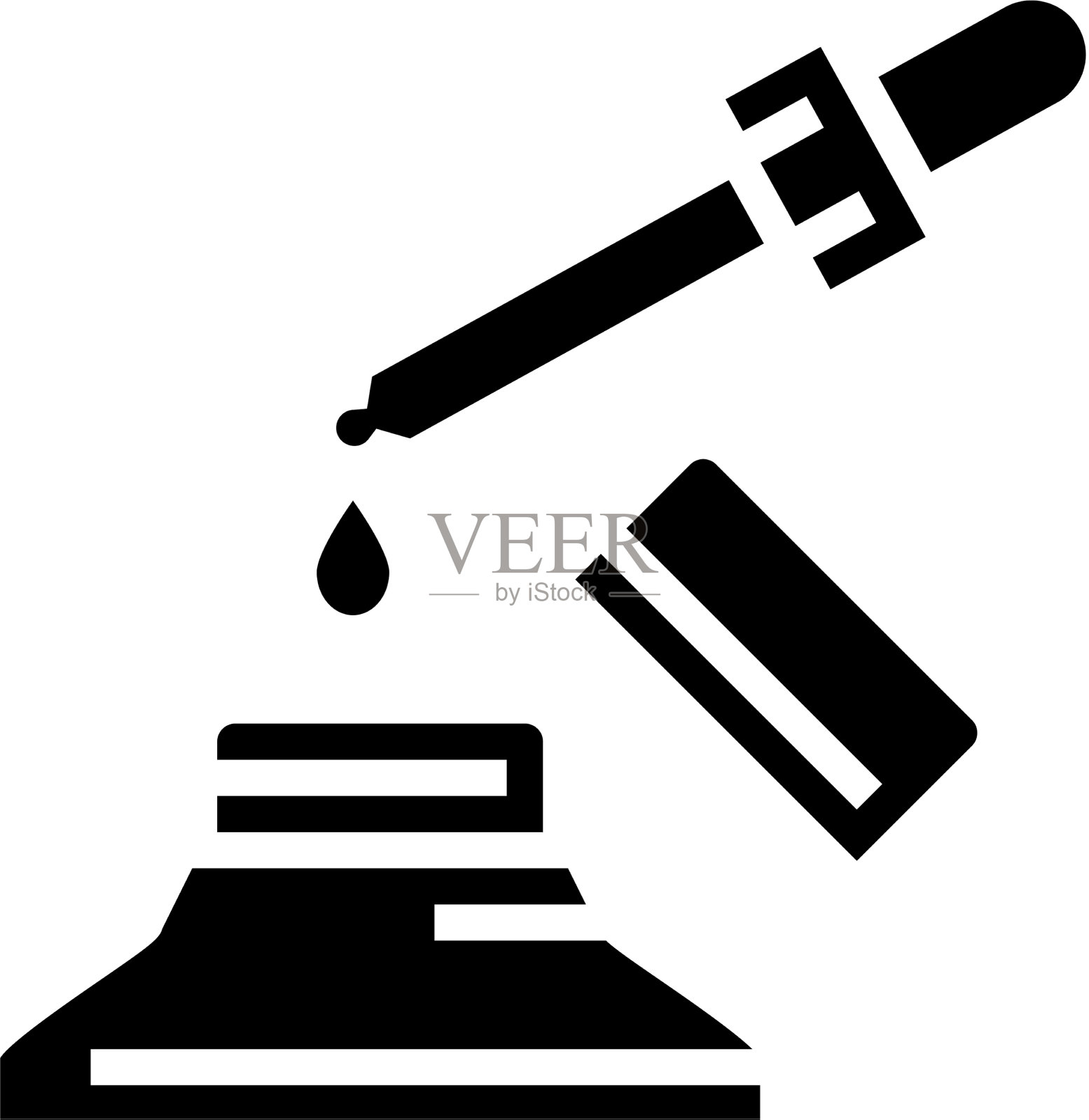 药物顺势疗法液滴从吸管插画图片素材