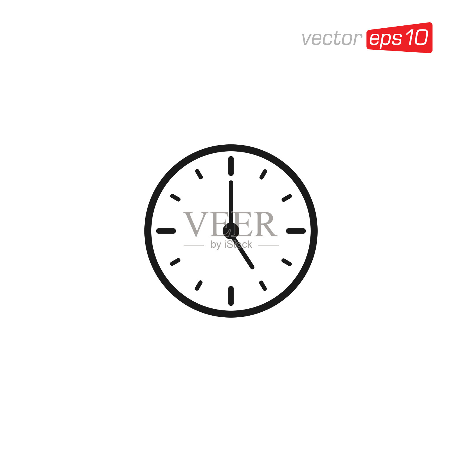 时钟和时间图标设计矢量插画图片素材