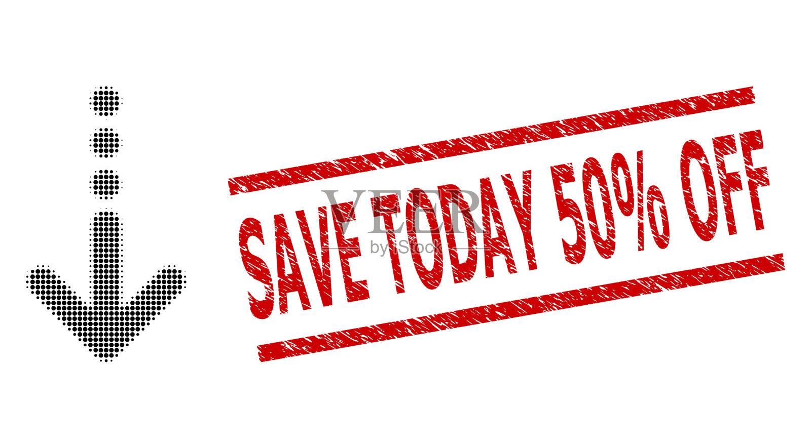 纹理保存今天百分之五十的密封和设计元素图片