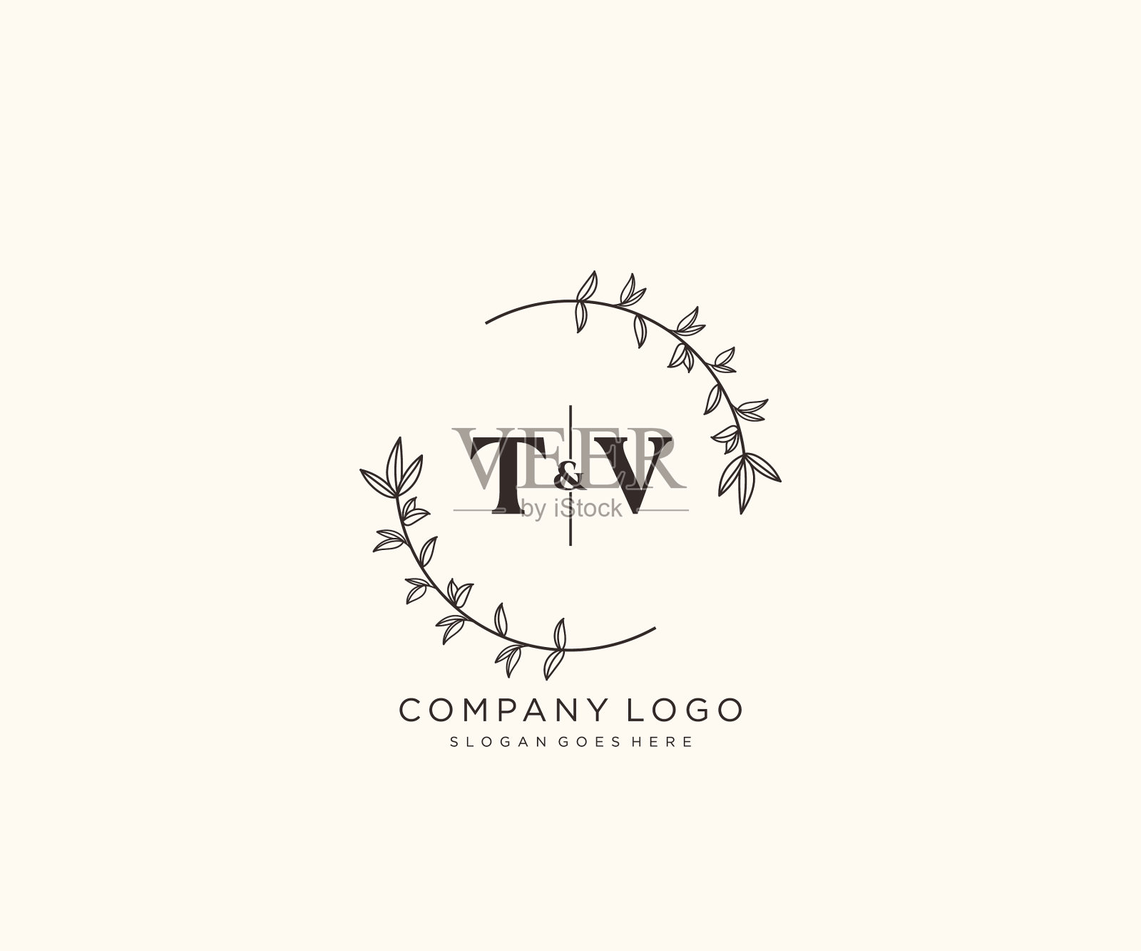 最初的电视字母美丽的花女性插画图片素材