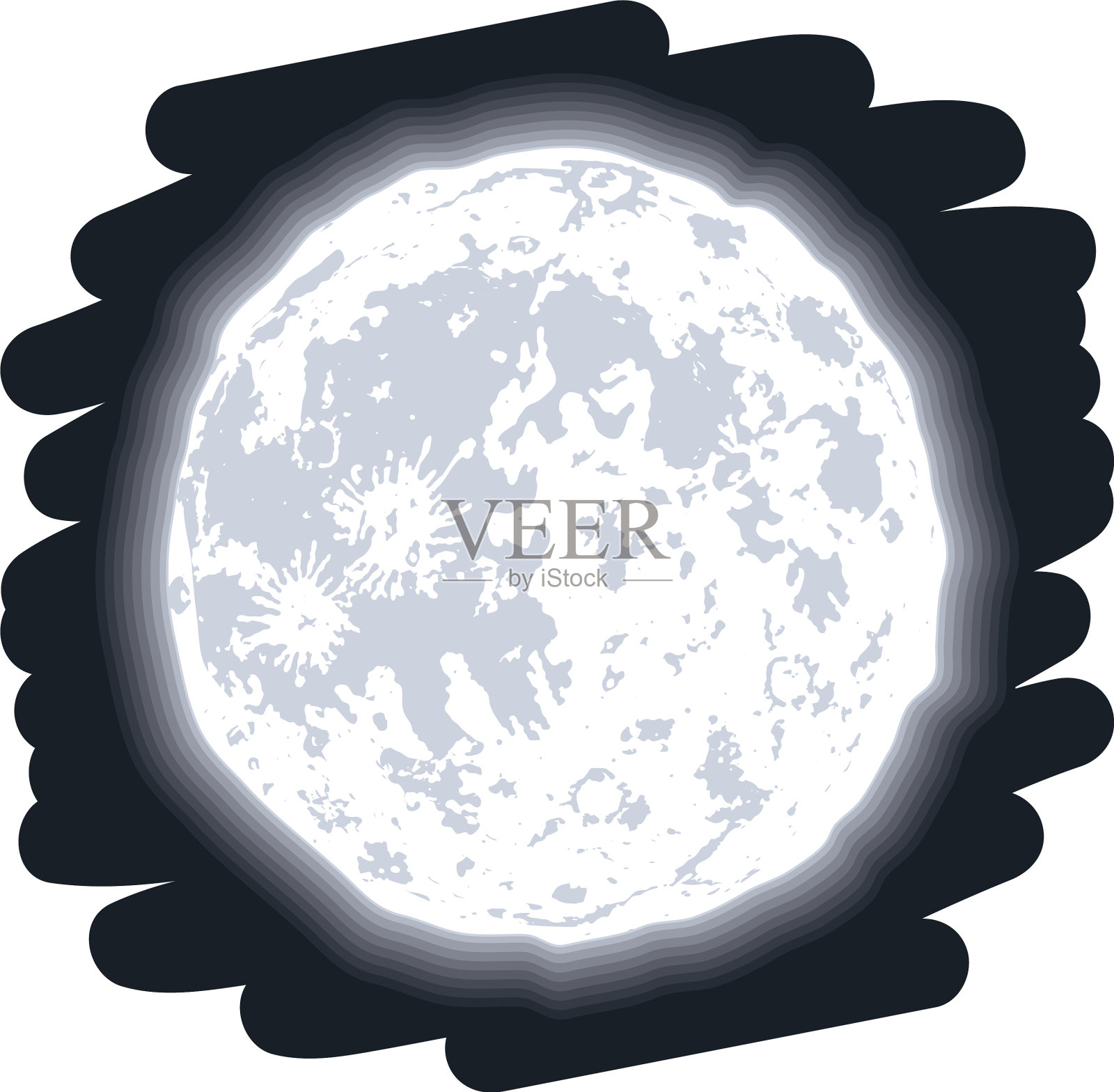 满月相设计元素图片