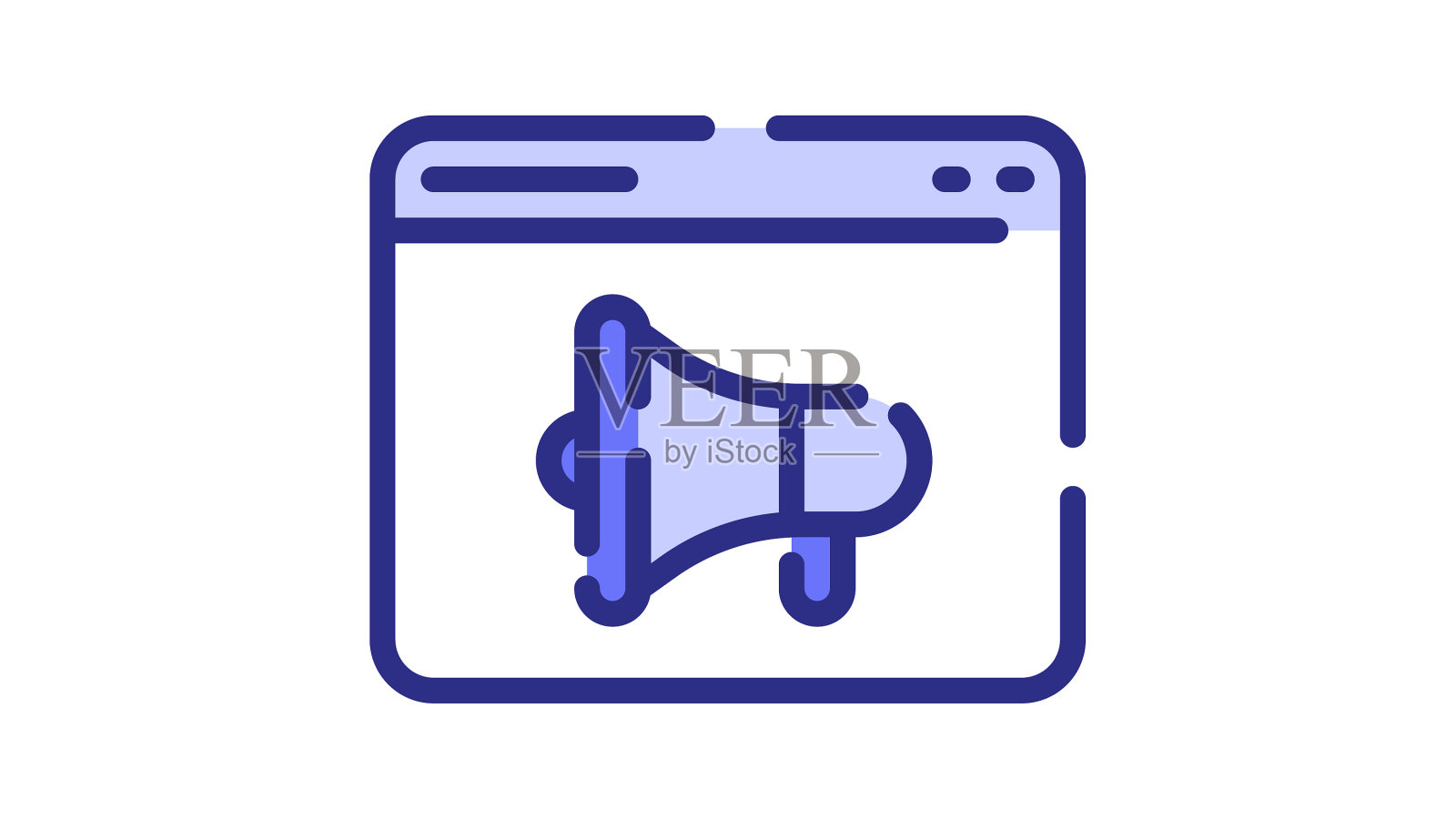 推广公告网互联网单一孤立插画图片素材