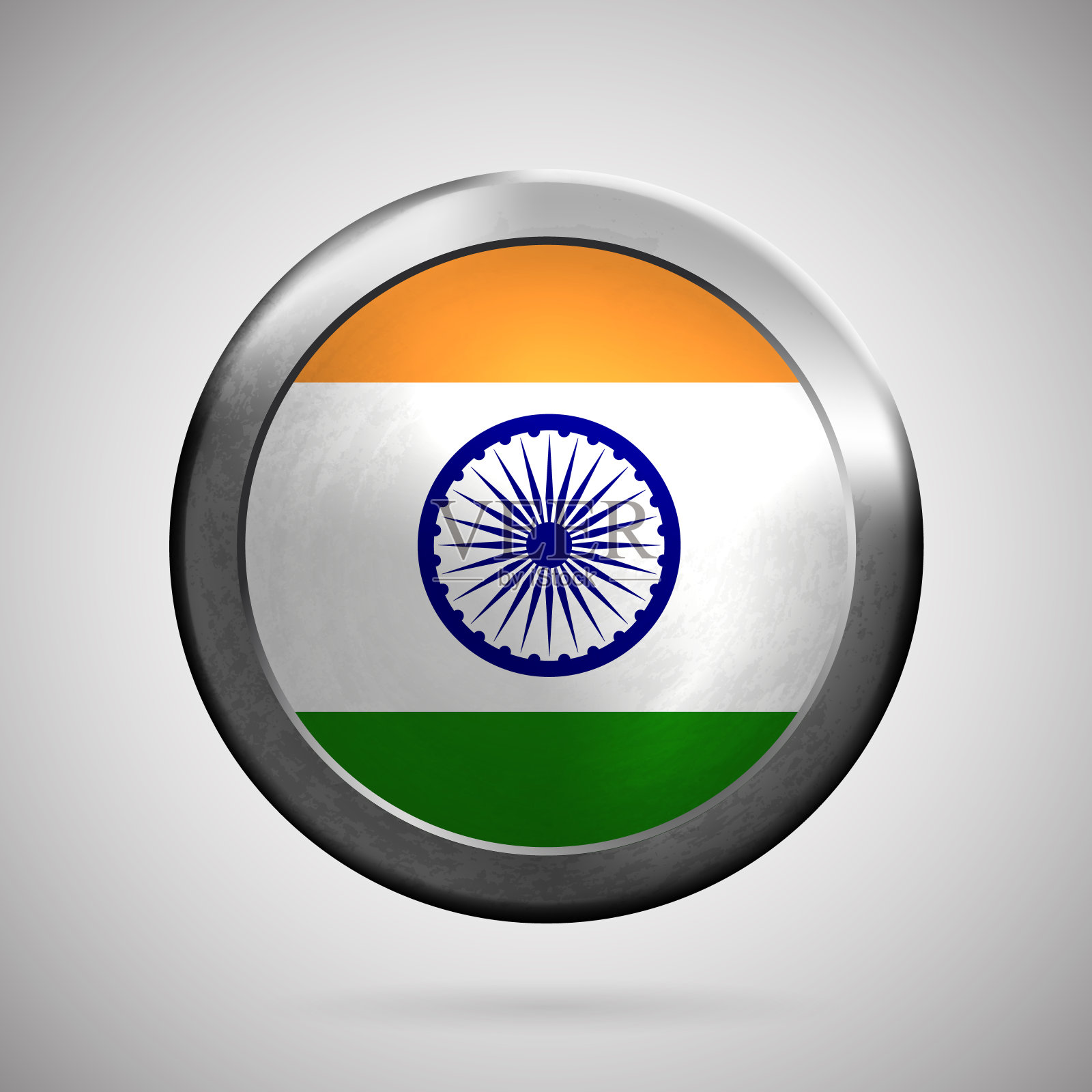 印度共和国日1月26日国旗徽章向量插画图片素材