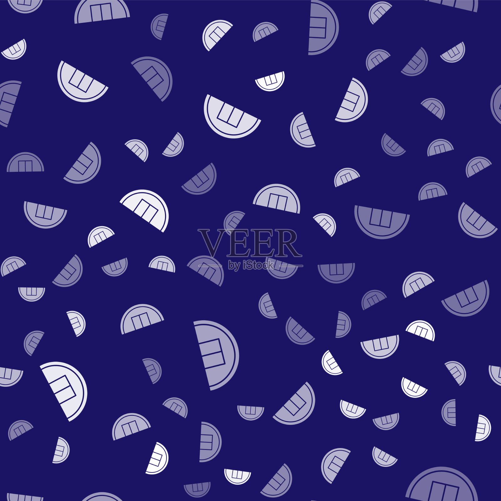 白色仓库图标隔离无缝模式上插画图片素材