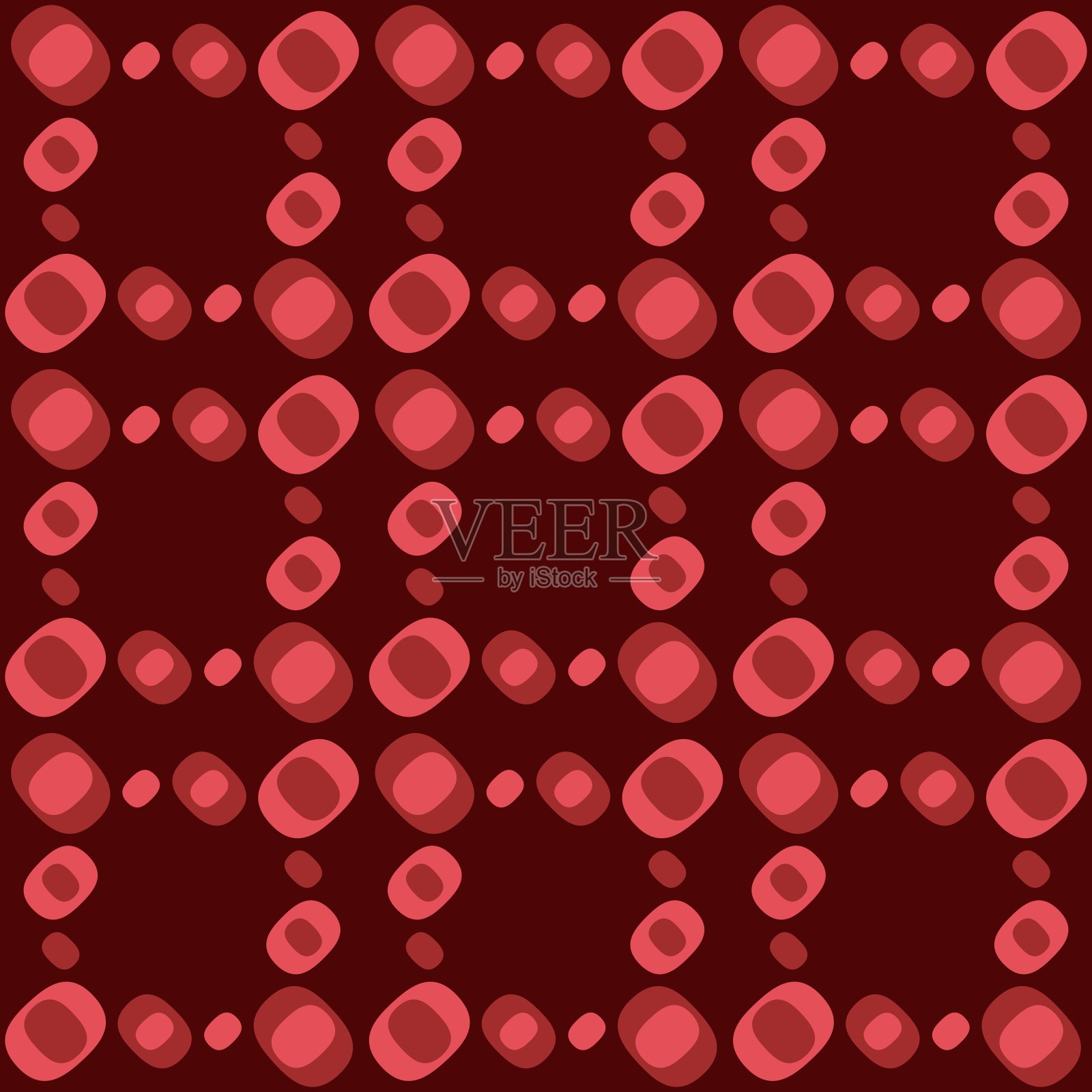 圆润抽象无缝图案-强调任何表面。插画图片素材