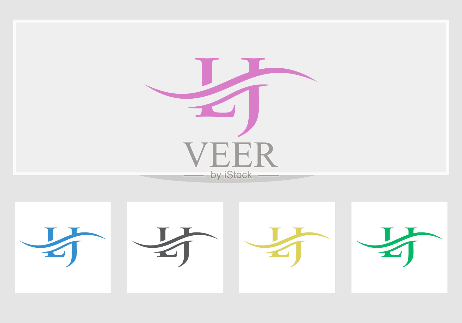 LJ字母标志。初始LJ信商业标志设计矢量模板插画图片素材