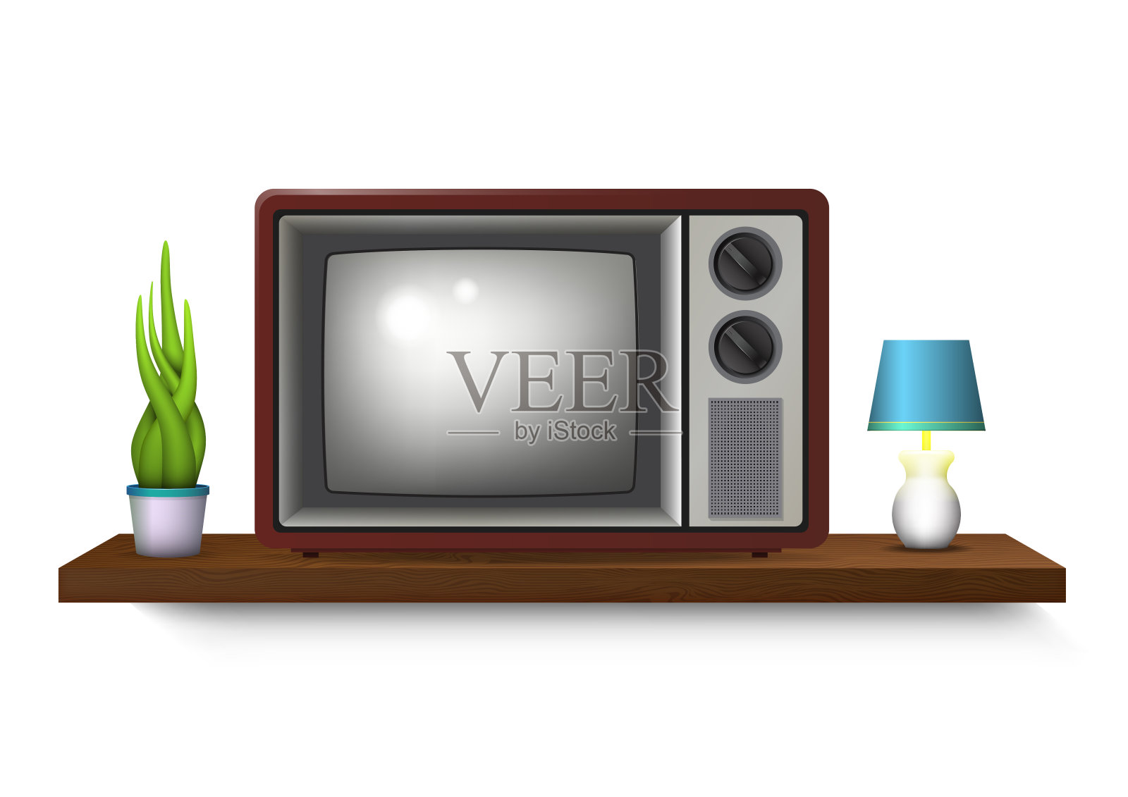 复古的电视插图插画图片素材