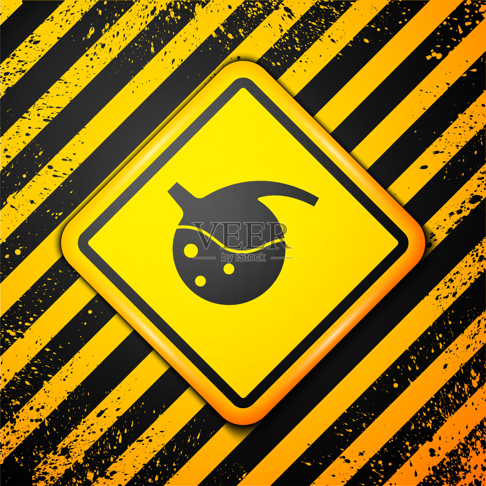 黑色试管和烧瓶化学实验室试验插画图片素材