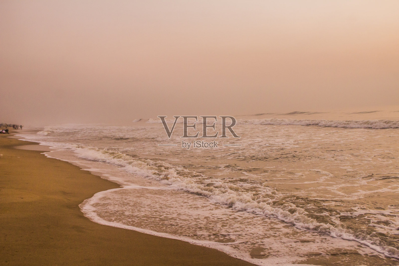 早上在金奈的艾略特海滩照片摄影图片