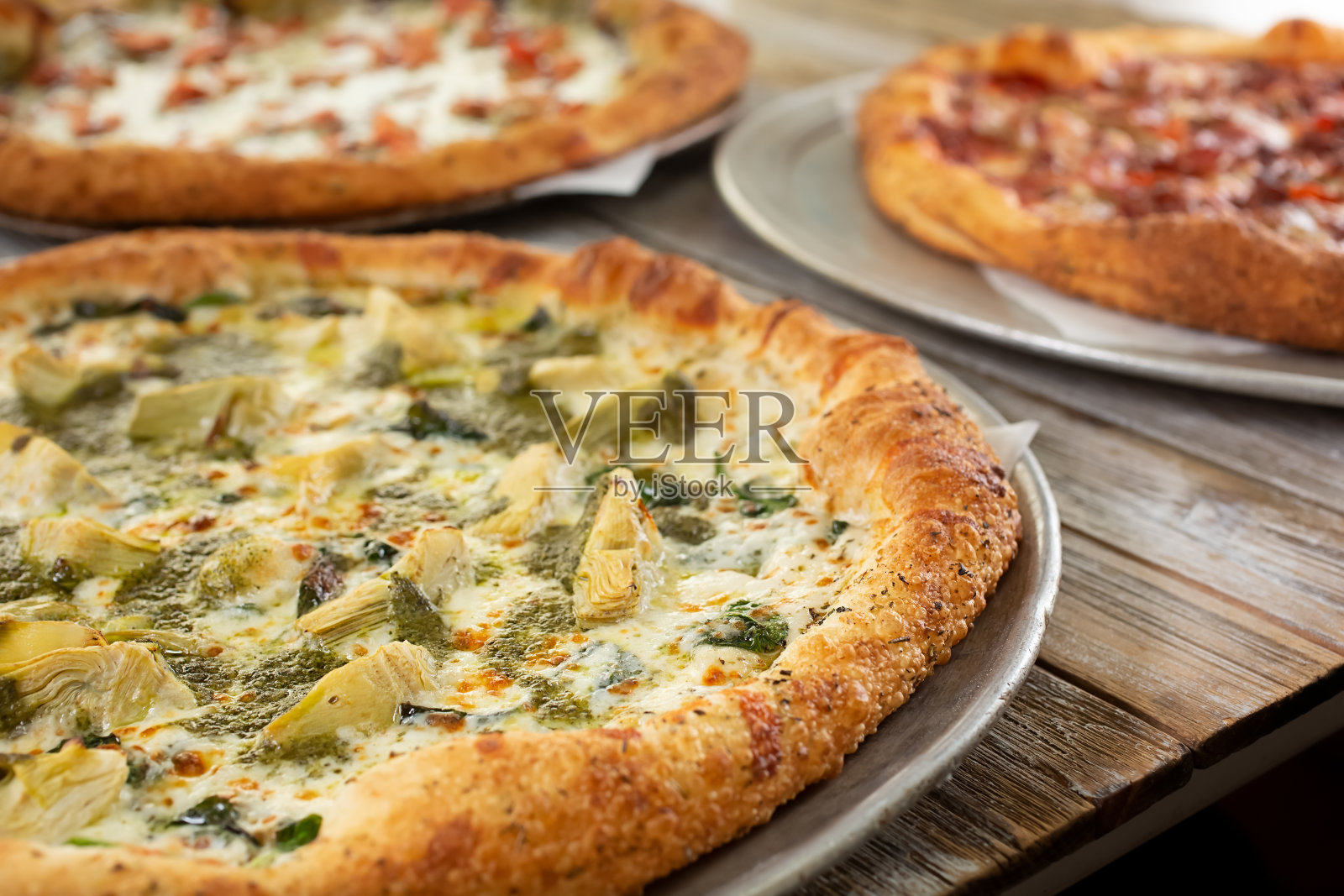 洋蓟披萨照片摄影图片