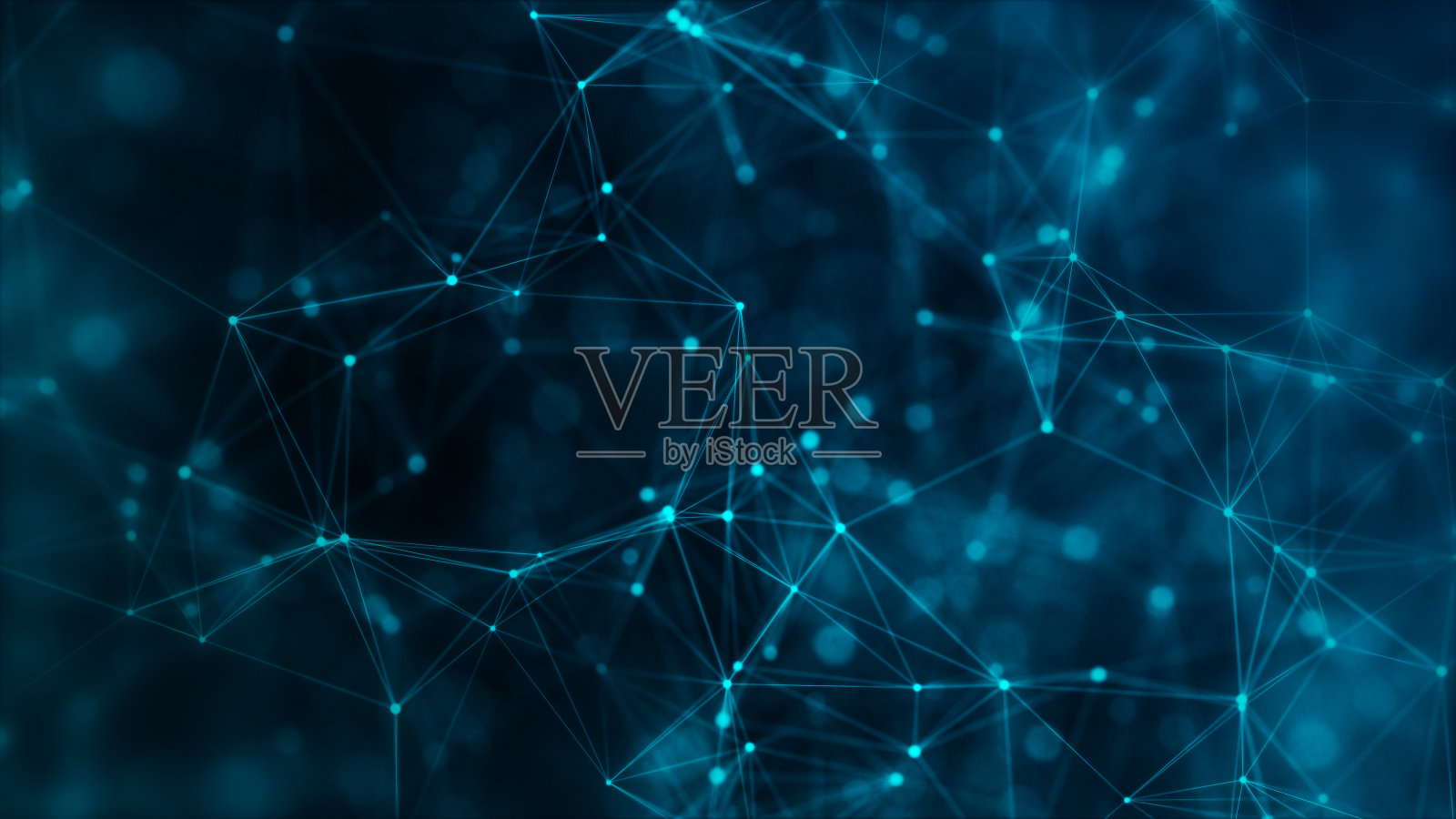 网络连接结构。带有移动点和线的抽象背景。未来的插图。数字技术设计。3 d渲染。照片摄影图片