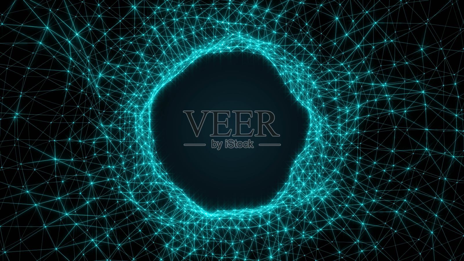 抽象多边形与连接点背景连接数字技术的概念照片摄影图片