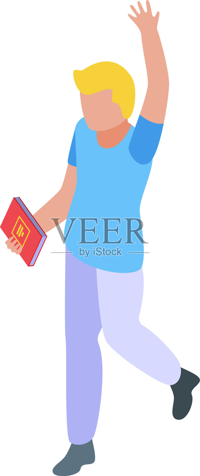 多动儿童玩图标等距风格插画图片素材