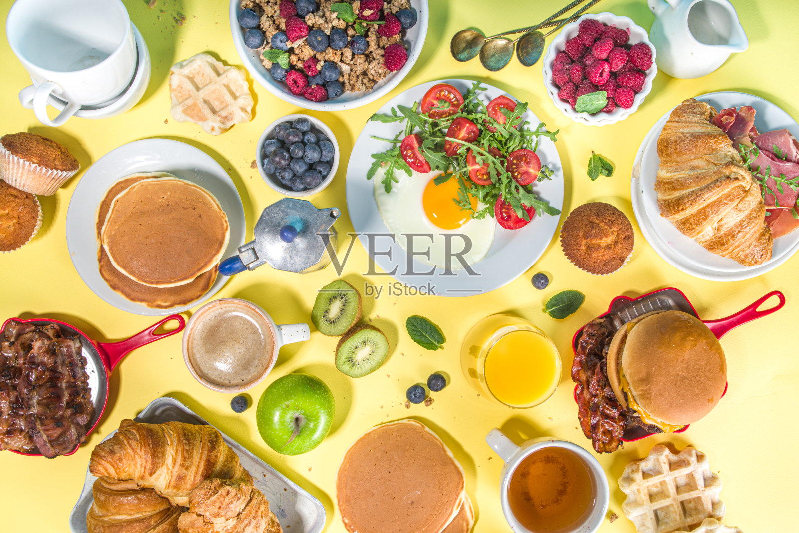 各式早餐套装照片摄影图片