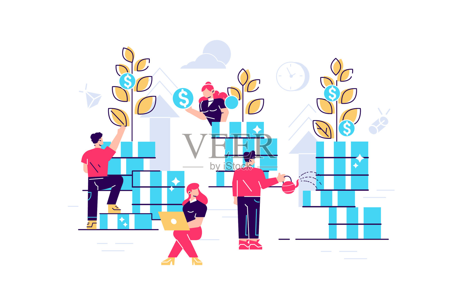 现金利润和资金增长业务投资设计元素图片