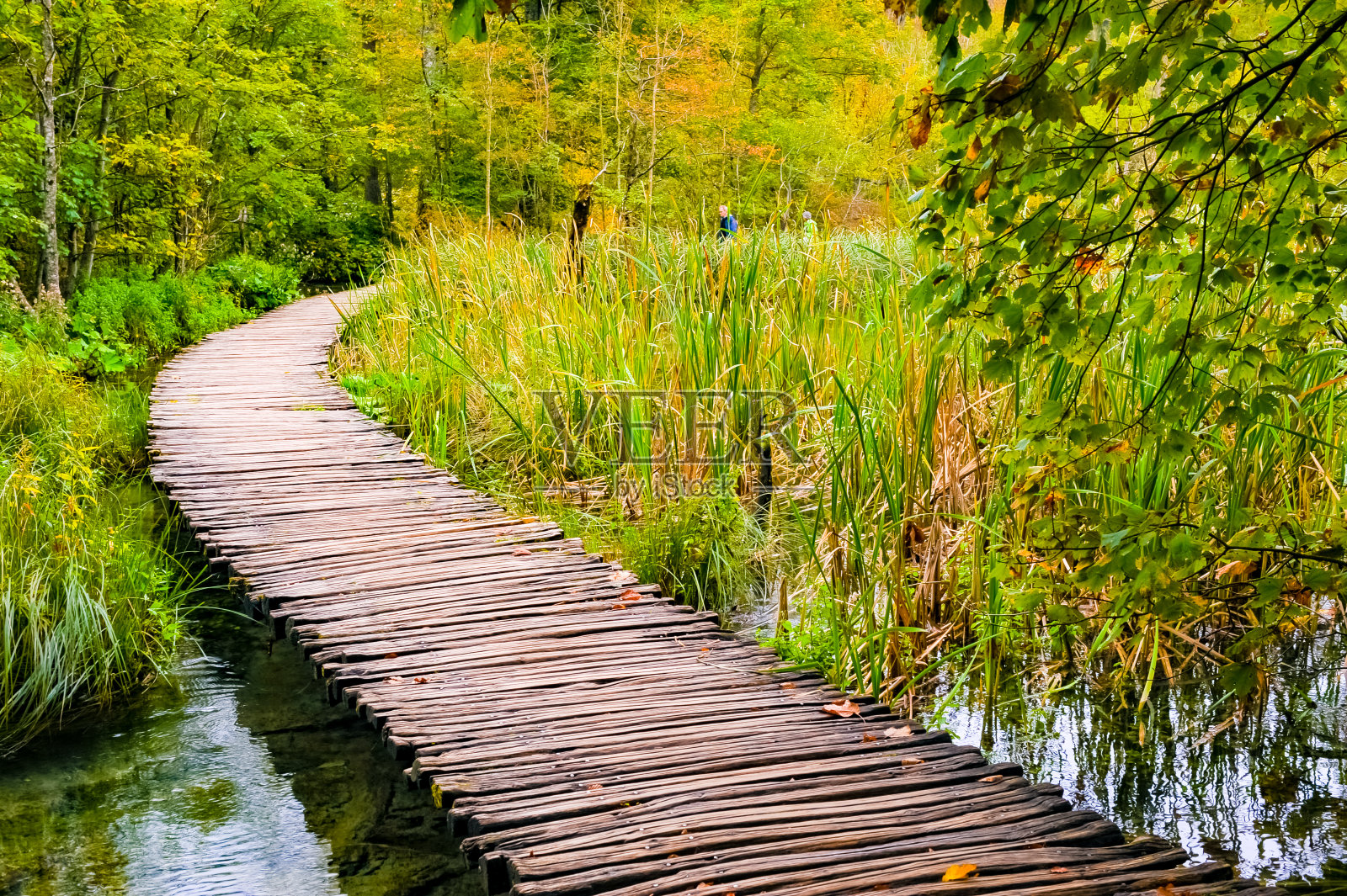 克罗地亚普雷特韦策湖国家公园的主要瀑布照片摄影图片
