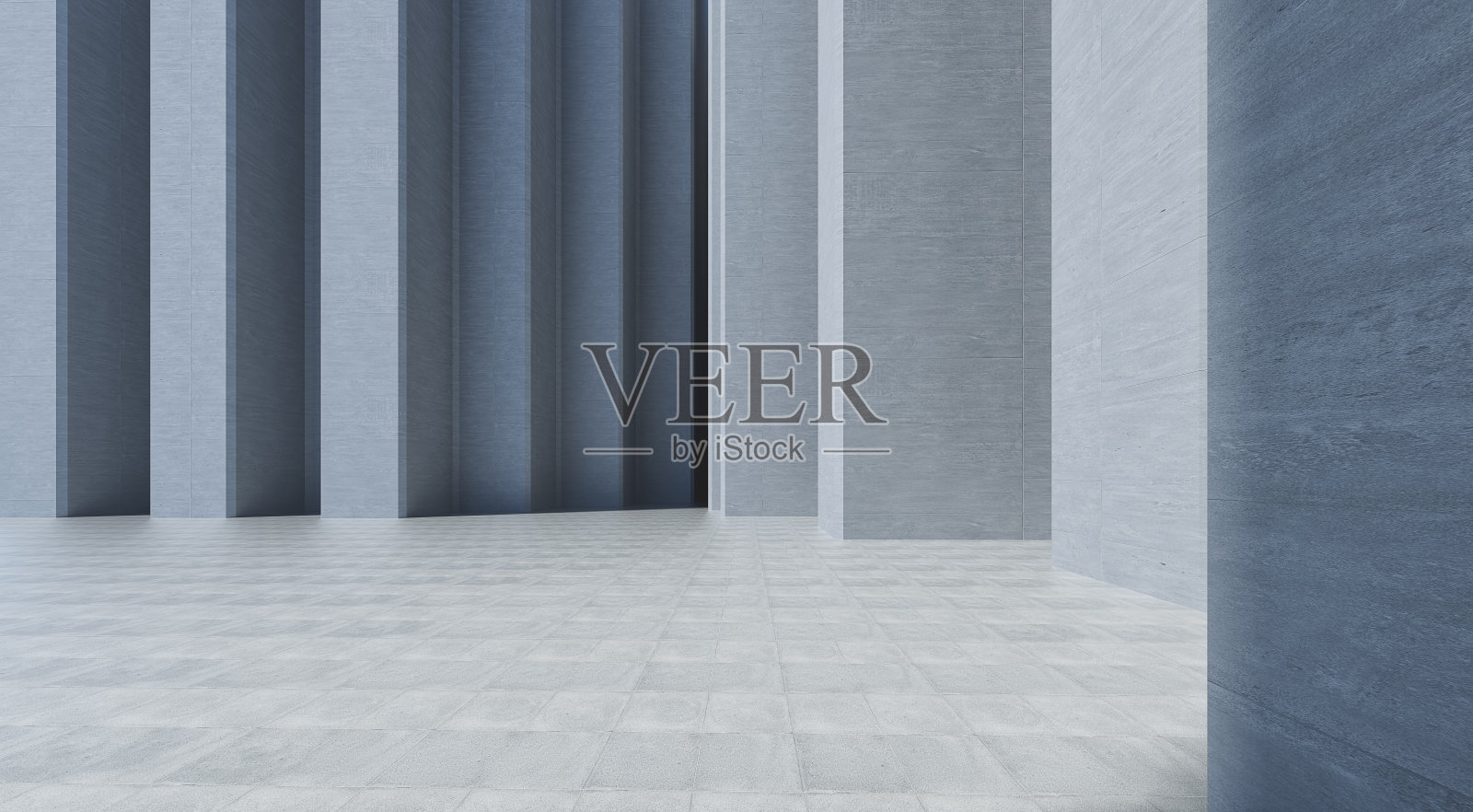 3D渲染混凝土建筑照片摄影图片