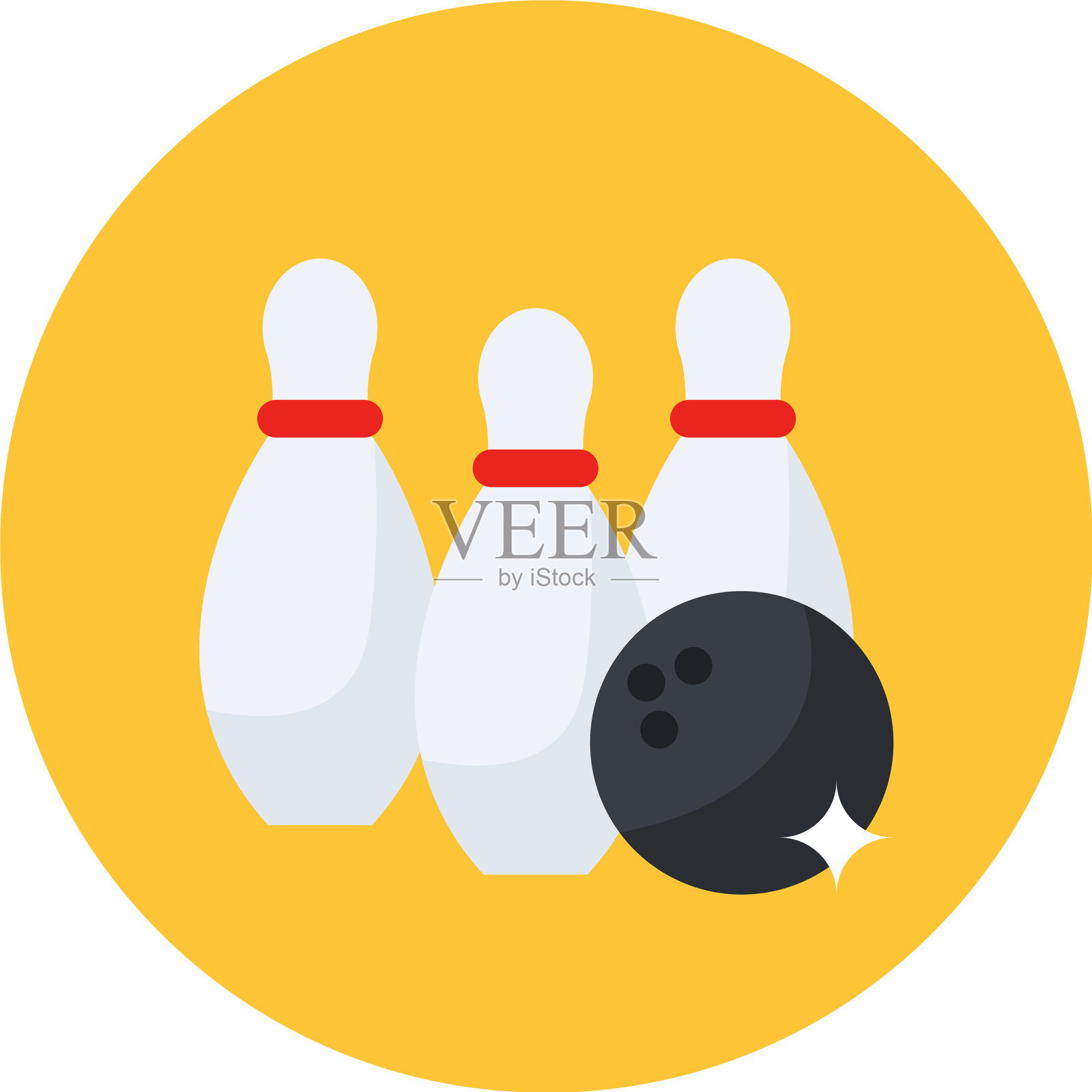 保龄球游戏插画图片素材