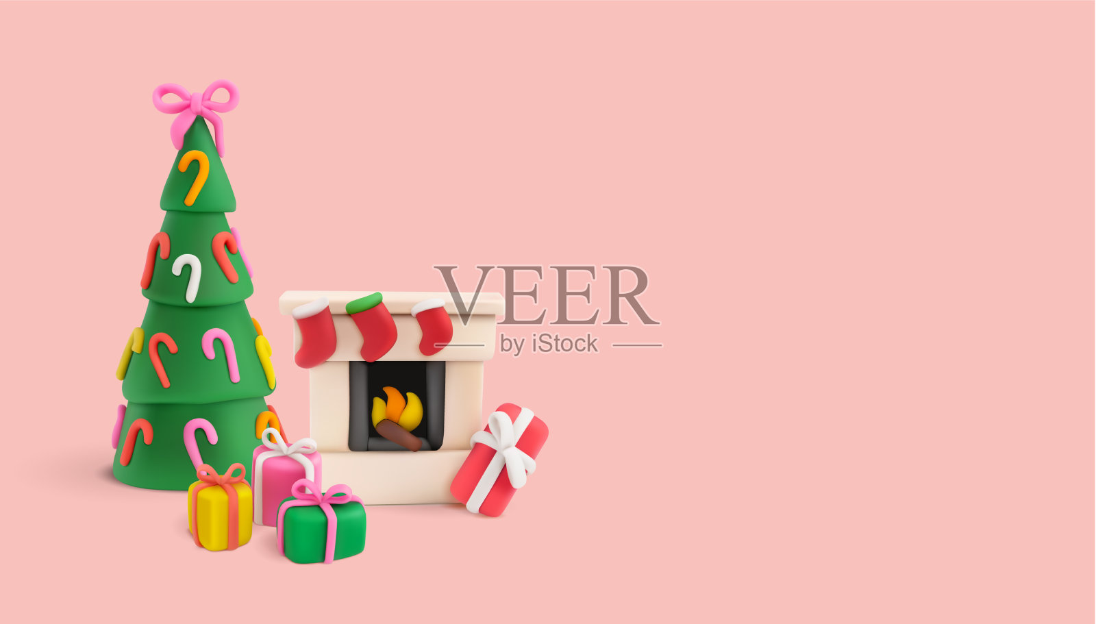 现实的橡皮泥圣诞作文插画图片素材