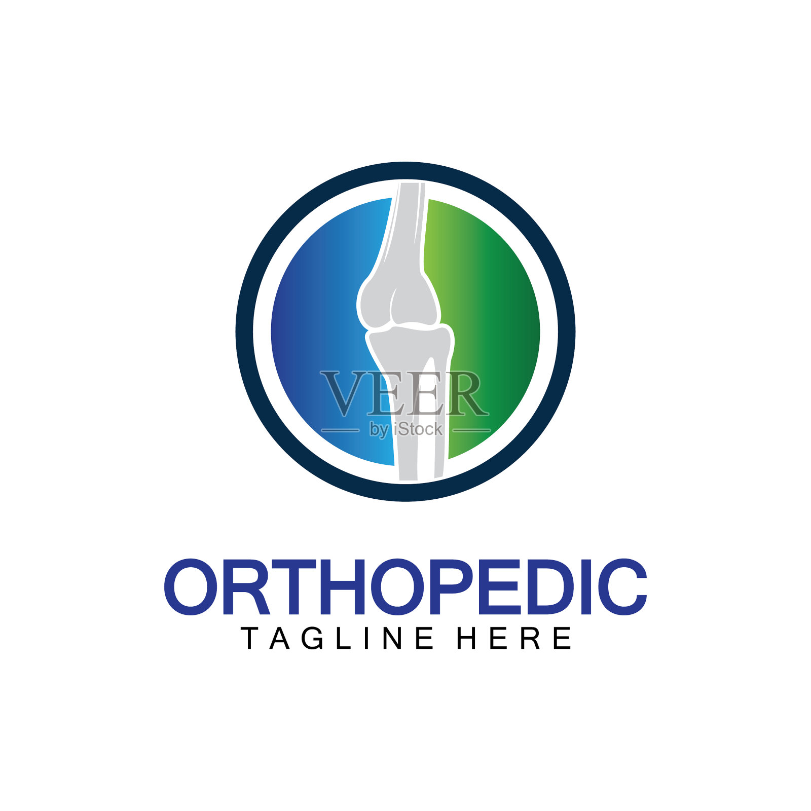 骨科健康骨标志设计模板膝盖插画图片素材