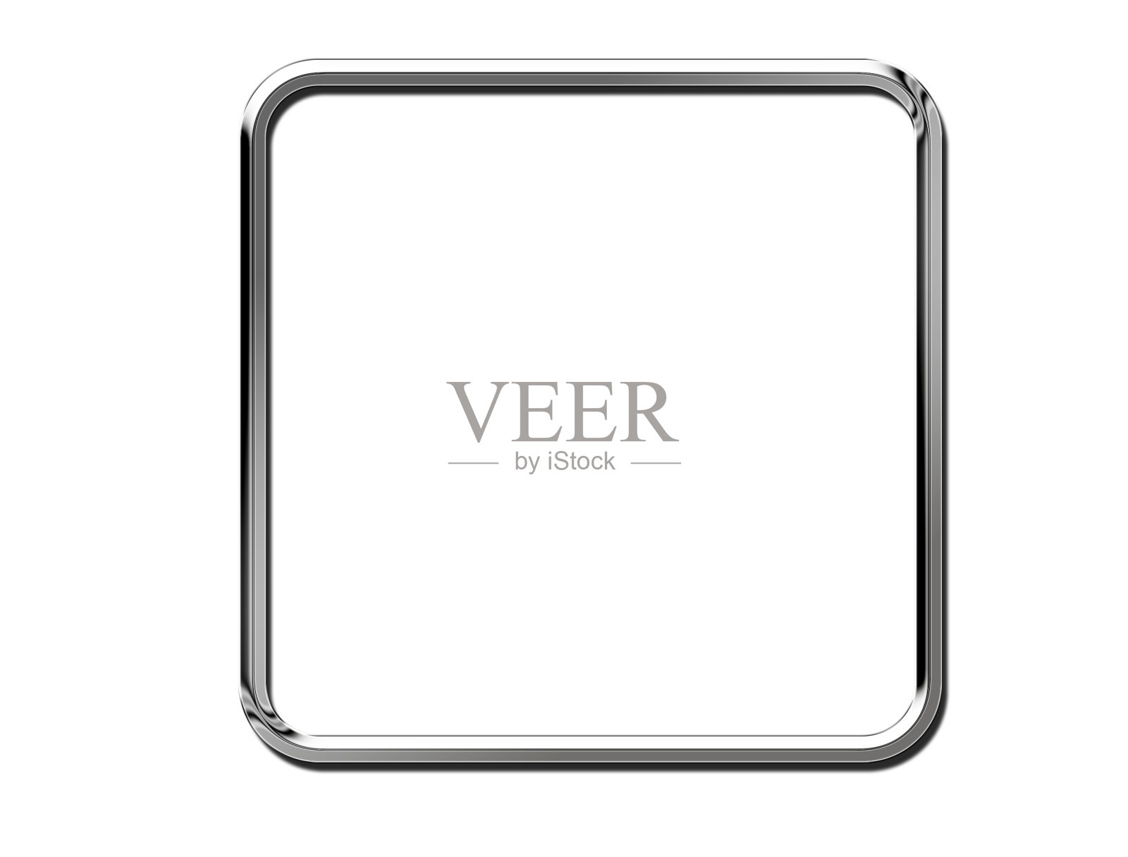 金属外观，金属，方形框架。椭圆形框架与角落。三维演示照片摄影图片