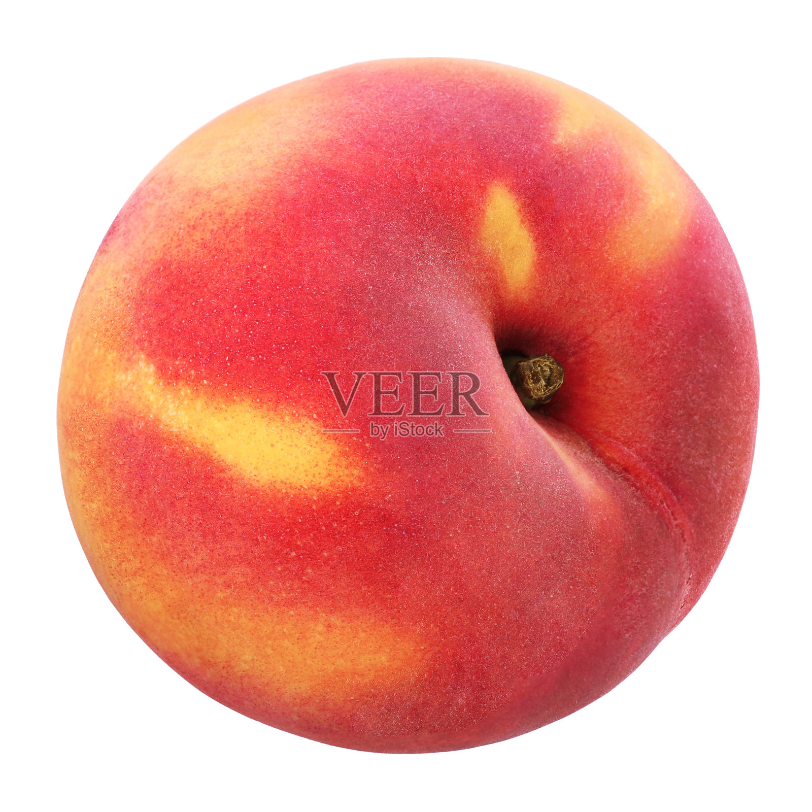 桃孤立在白色的背景上没有阴影照片摄影图片