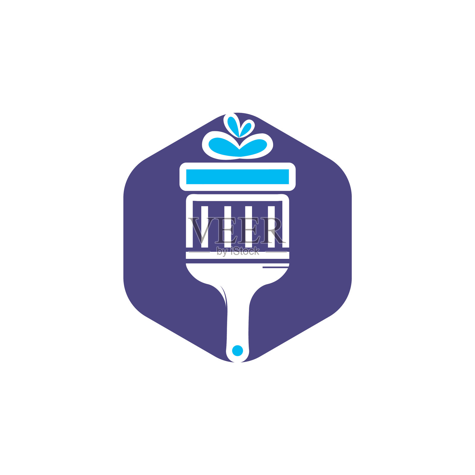 礼品和刷标志的组合设计元素图片