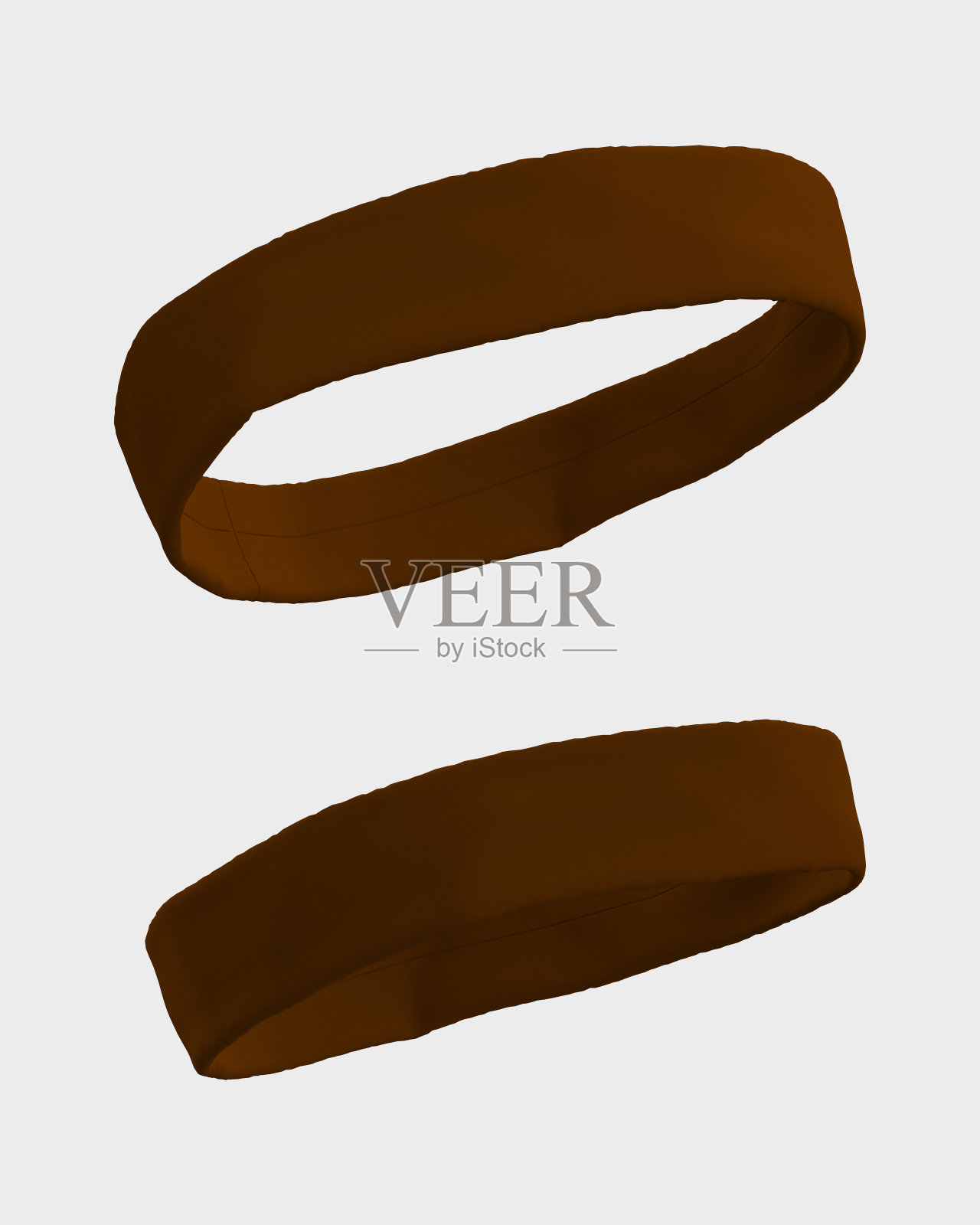 空白头带模拟在前面和侧面的观点照片摄影图片